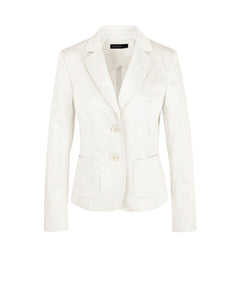 Essential polished cotton blazer White - Premium jackets from Marc Cain - Just $216! Shop now at Mary Walter