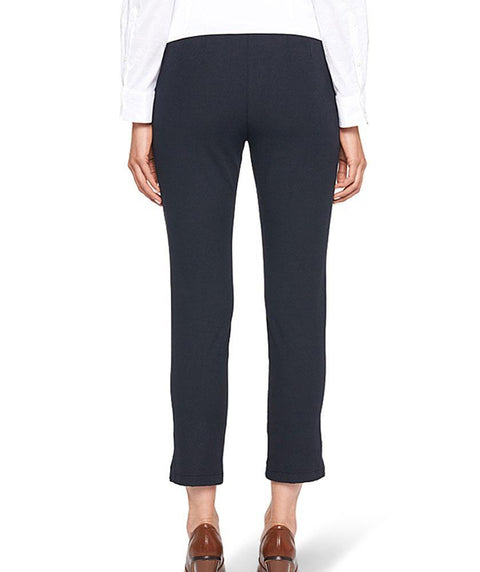 1 button cotton twill ankle pant Navy - Mary Walter