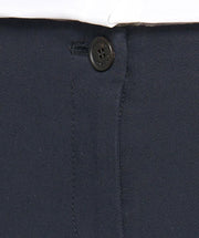 1 button cotton twill ankle pant Navy - Mary Walter