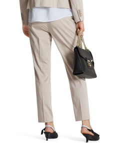 Essential polished cotton pant Sand - Premium pants from Marc Cain - Just $119! Shop now at Mary Walter