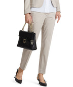 Essential polished cotton pant Sand - Premium pants from Marc Cain - Just $119! Shop now at Mary Walter