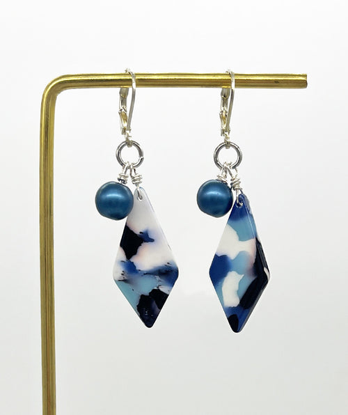 Funky Colors Earring- Blue - Premium Earrings from Mary Walter - Just $13.50! Shop now at Mary Walter
