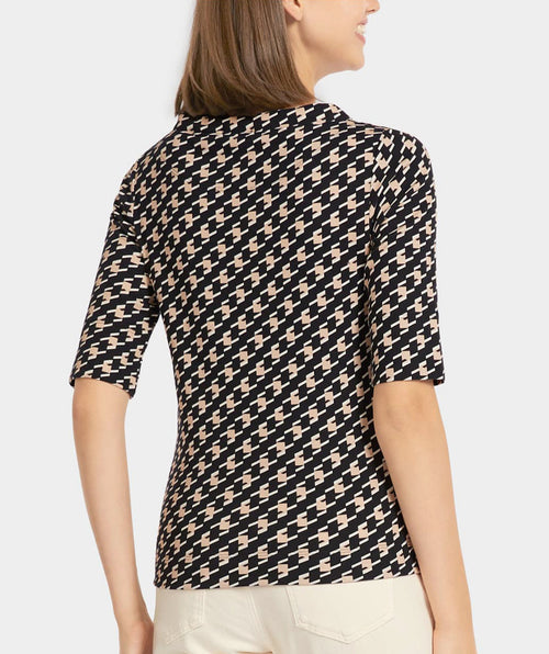 Geo Check Tee - Premium tops from Marc Cain - Just $115! Shop now at Mary Walter