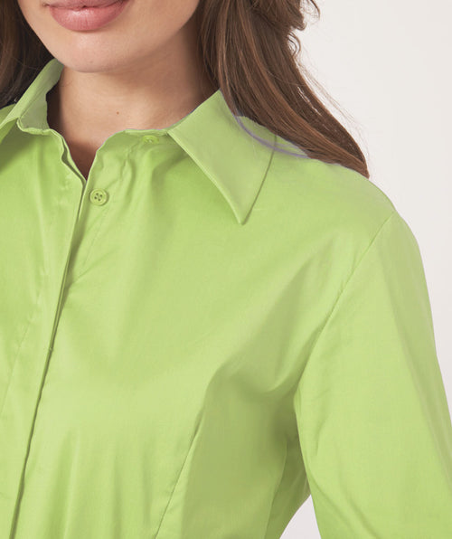 Shirt dress soda green - Premium dresses from Repeat Cashmere - Just $109! Shop now at Mary Walter