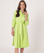 Shirt dress soda green - Premium dresses from Repeat Cashmere - Just $109! Shop now at Mary Walter