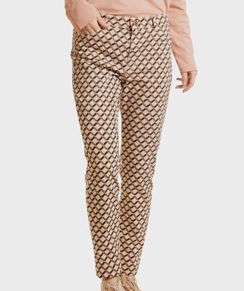 Lattice pattern jean - Premium pants from Marc Cain - Just $107.20! Shop now at Mary Walter