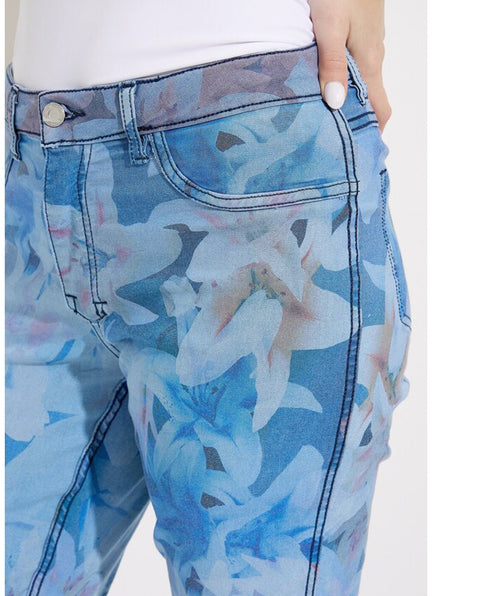 Reversible Wonder Floral Jean - Premium pants from Joseph Ribkoff - Just $85.60! Shop now at Mary Walter