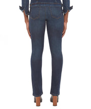 Mid rise straight leg jean
