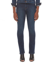 Mid rise straight leg jean
