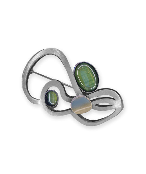 Leaf pin olive - Premium Pins from Christoph Poly - Just $24! Shop now at Mary Walter