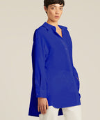 A-Line Shirt Jacket Cobalt - Premium jackets from Peter O Mahler - Just $189.60! Shop now at Mary Walter