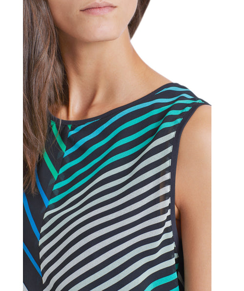 Funky Stripe Tank Midnight - Premium tops from Marc Cain - Just $127! Shop now at Mary Walter