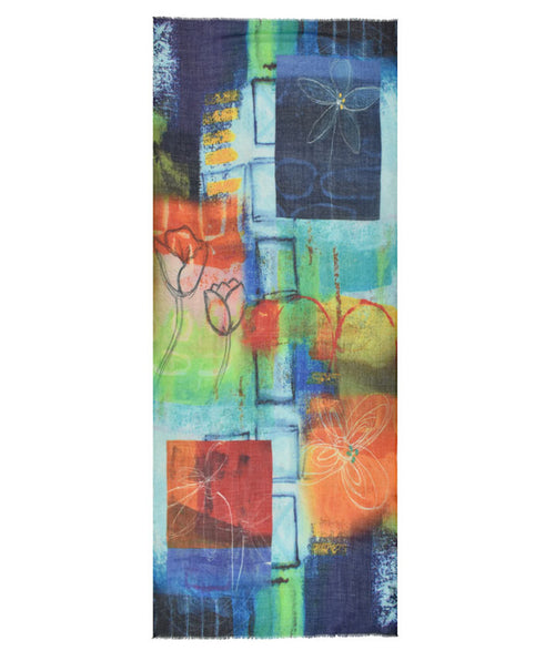 Nakita colorful scarf - Premium scarves from DUPATTA - Just $84! Shop now at Mary Walter