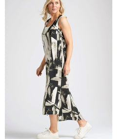 Khaki Abstract Dress - Premium dresses from Naya - Just $128! Shop now at Mary Walter