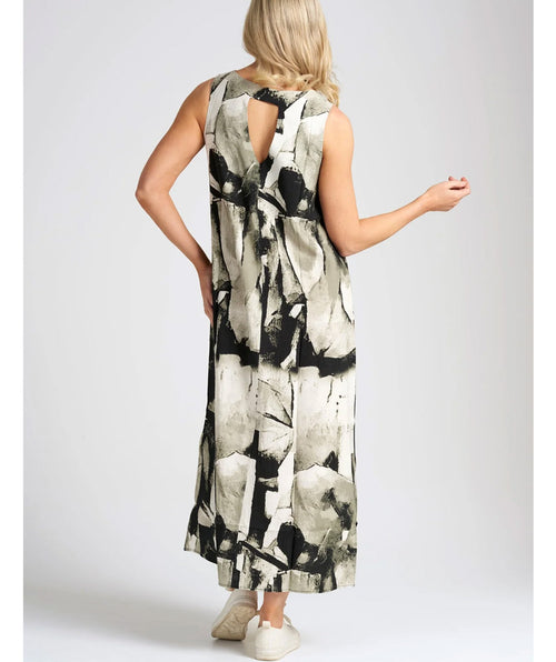Khaki Abstract Dress - Premium dresses from Naya - Just $128! Shop now at Mary Walter