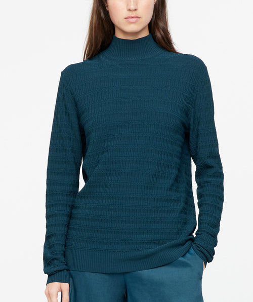 Grid Texture Mock Pullover - Premium sweaters from Sarah Pacini - Just $248! Shop now at Mary Walter