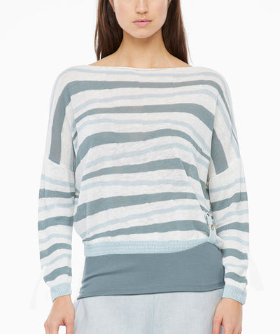 Wave Stripe Pullover Blue
