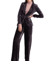 Velvet leopard blazer - Mary Walter