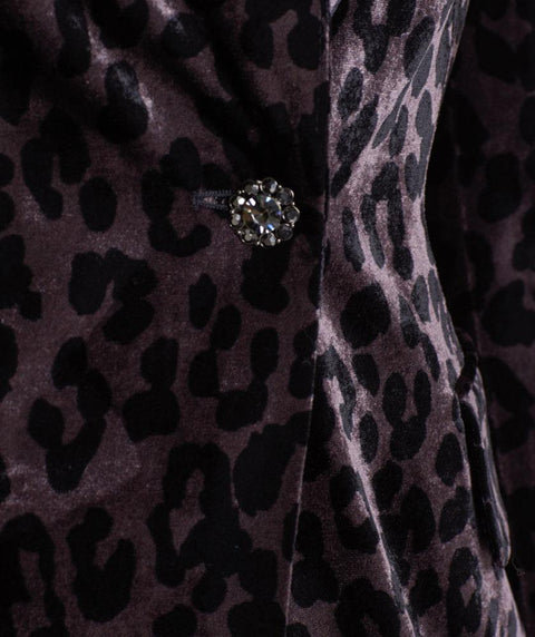 Velvet leopard blazer - Mary Walter