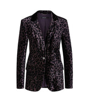 Velvet leopard blazer - Mary Walter
