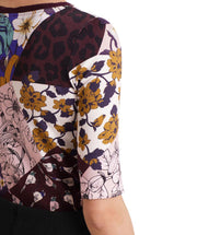 Mixed print tee wine - Mary Walter