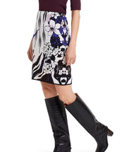 Abstract floral skirt rosewater - Mary Walter