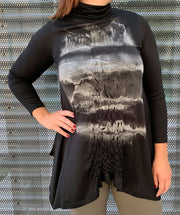 Long smocked top