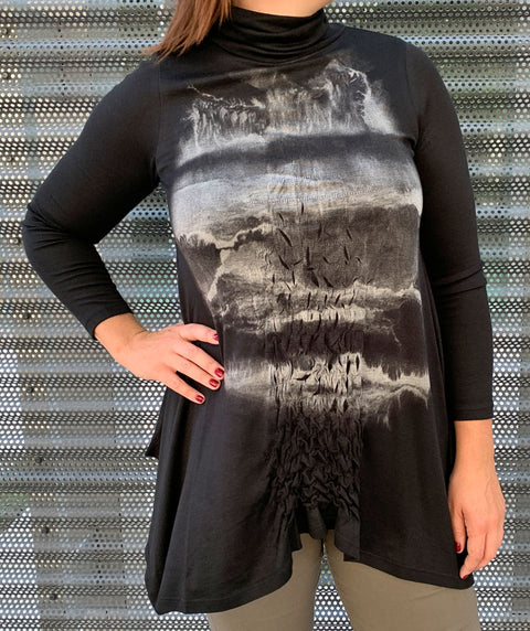Long smocked top