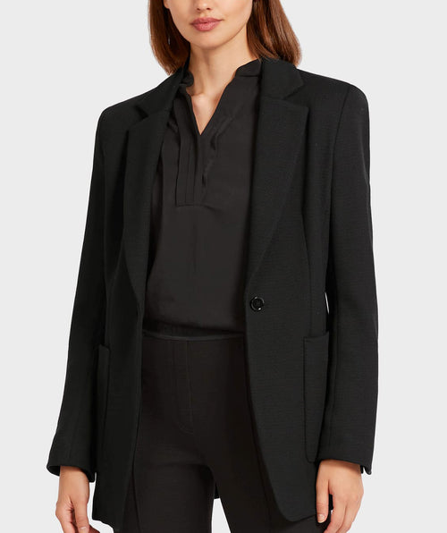 Long Textured Blazer Black - Premium jackets from Marc Cain - Just $598! Shop now at Mary Walter
