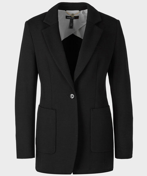 Long Textured Blazer Black - Premium jackets from Marc Cain - Just $598! Shop now at Mary Walter