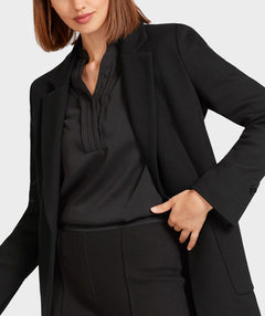 Long Textured Blazer Black - Premium jackets from Marc Cain - Just $598! Shop now at Mary Walter