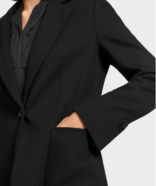 Long Textured Blazer Black - Premium jackets from Marc Cain - Just $598! Shop now at Mary Walter