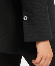 Long Textured Blazer Black