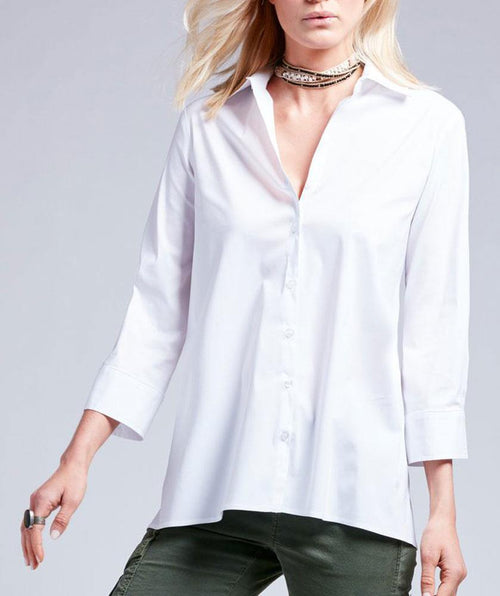 3/4 sleeve trapeze shirt White - Premium tops from Finley - Just $180! Shop now at Mary Walter