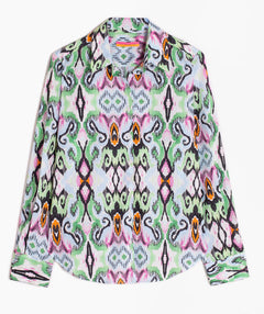 Ikat Watercolor Gaby Shirt - Premium tops from Villagallo - Just $60! Shop now at Mary Walter